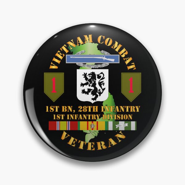 Item preview, Army - Vietnam Combat Infantry Veteran w 1st Bn 28th Inf 1st Inf Div SSI designed and sold by Military Insignia Products.