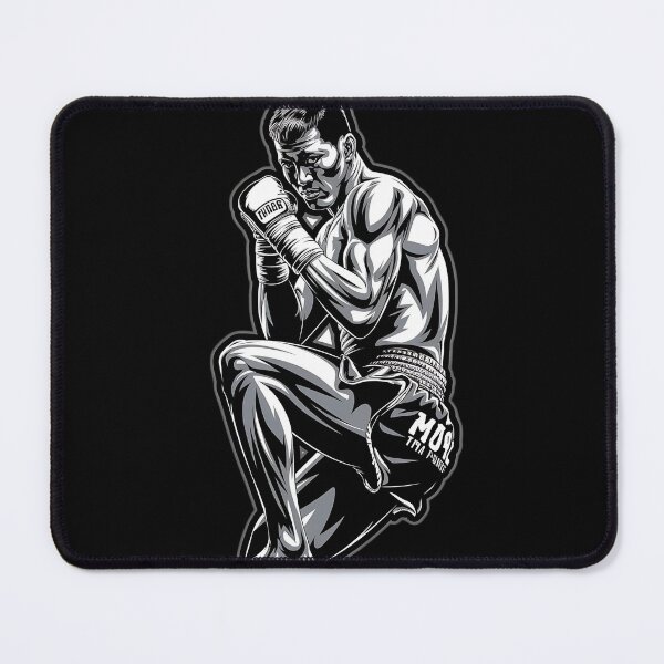 Item preview, Muay Thai Fighter Kneeling Pose - Powerful Martial Arts Design designed and sold by FamousArtDesign.
