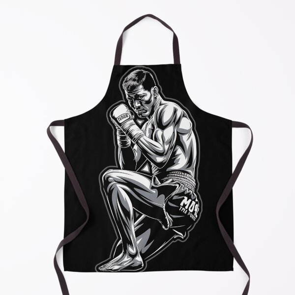 Item preview, Muay Thai Fighter Kneeling Pose - Powerful Martial Arts Design designed and sold by FamousArtDesign.