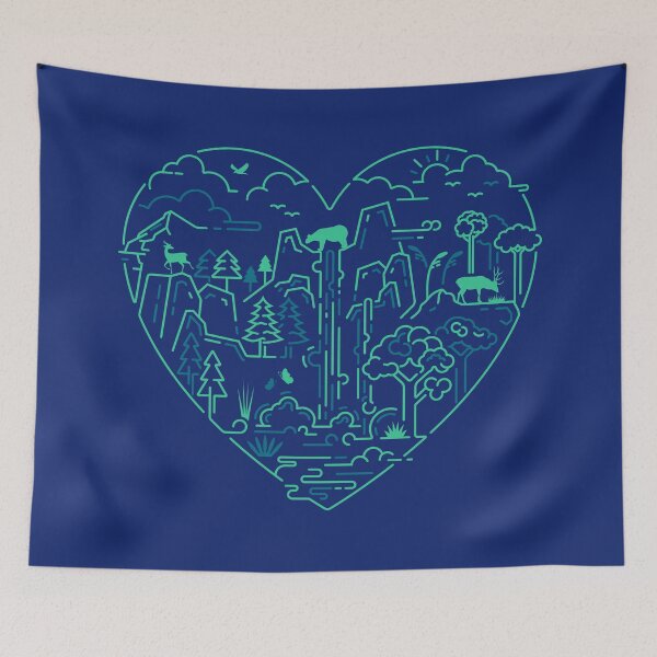 Item preview, world environment day campaign heart shape wildlife animal and forest designed and sold by NiamLab.