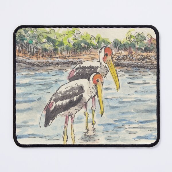 Item preview, Painted Stork designed and sold by BirdsAndBrush.