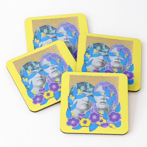 Item preview, Dual Portrait with Abstract Floral and Leaf Designs designed and sold by CecilleSolme.