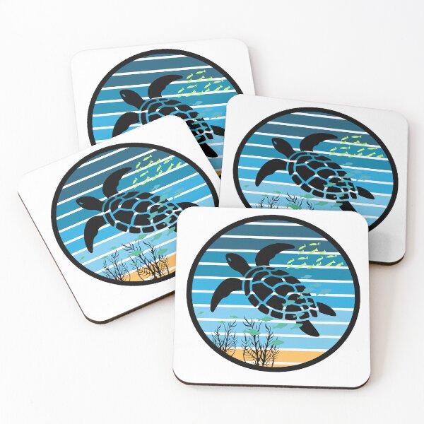 Item preview, Retro Sea Turtle Badge designed and sold by The Wandering Bookworm.