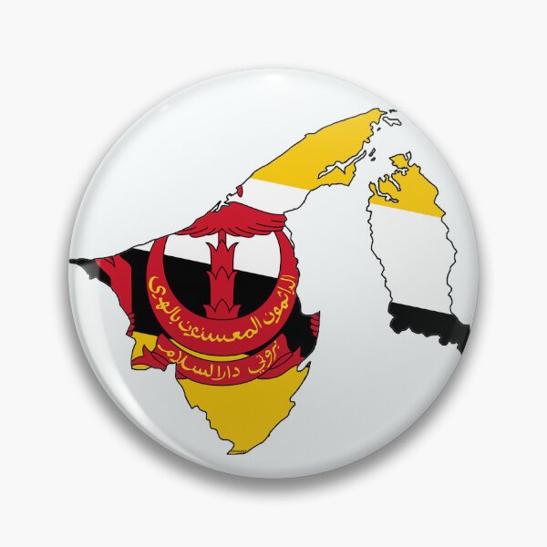 Item preview, Brunei Map with Bruneian Flag designed and sold by Havocgirl.