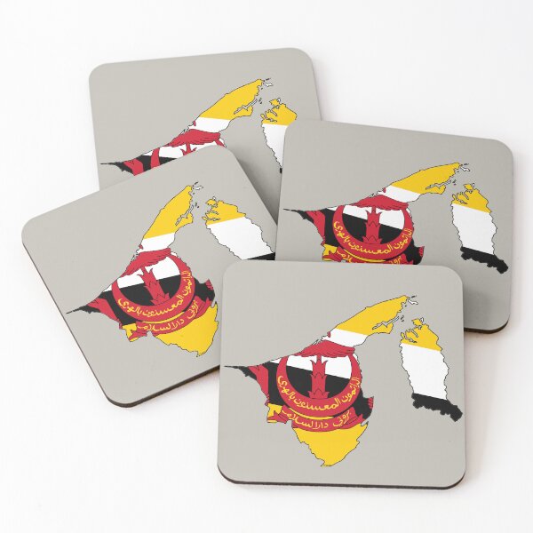 Item preview, Brunei Map with Bruneian Flag designed and sold by Havocgirl.