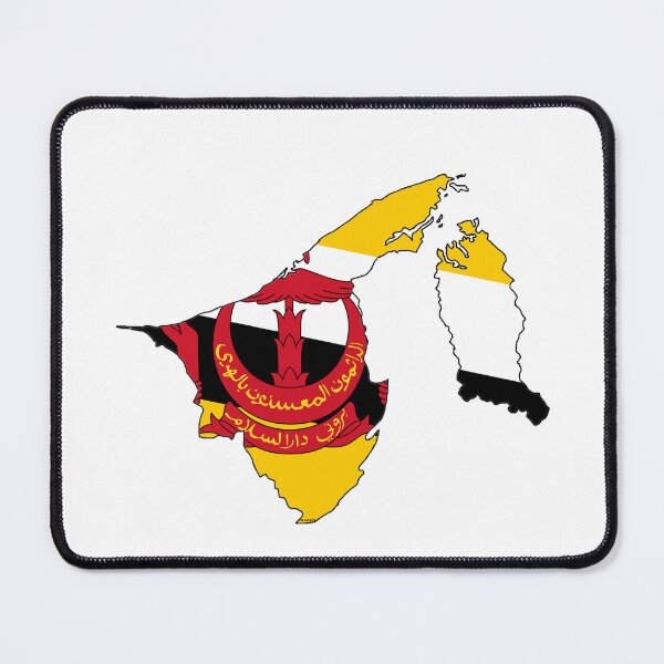 Item preview, Brunei Map with Bruneian Flag designed and sold by Havocgirl.