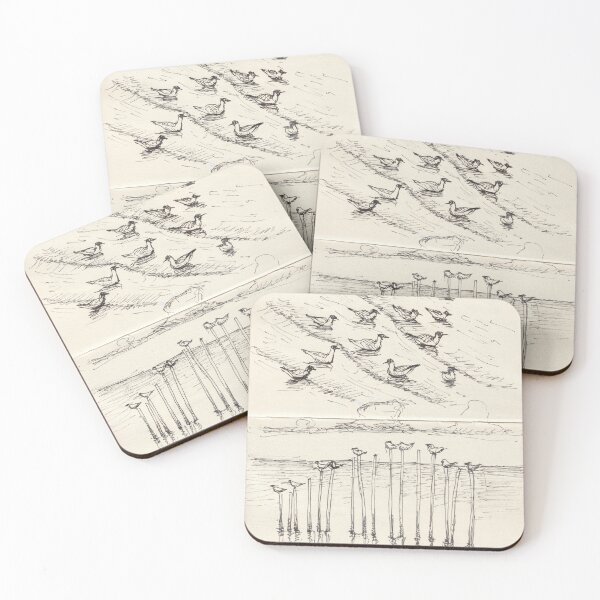 Item preview, Seagulls designed and sold by BirdsAndBrush.