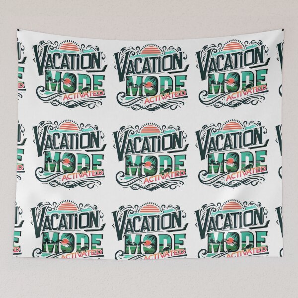 Item preview, Vacation Mode Activated, Beach Vibes, Summer Vacation, Holiday Trip, Typography Quote and Saying designed and sold by Matt_Smith.