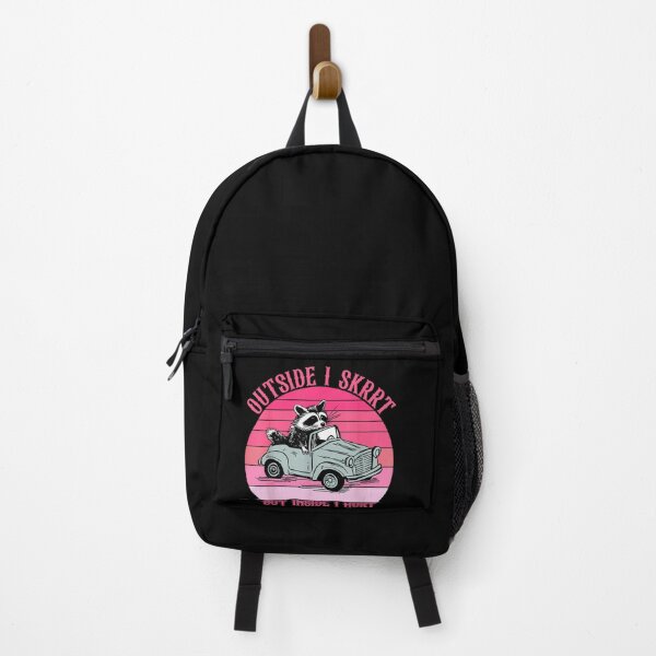 Item preview, Outside I Skrrt But Inside I Hurt Racoon Vintage Design  designed and sold by DoodleUrban.