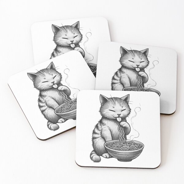 Aperçu de l'œuvre Chat Ramen 10 créée et vendue par S.Lindsay Designs.