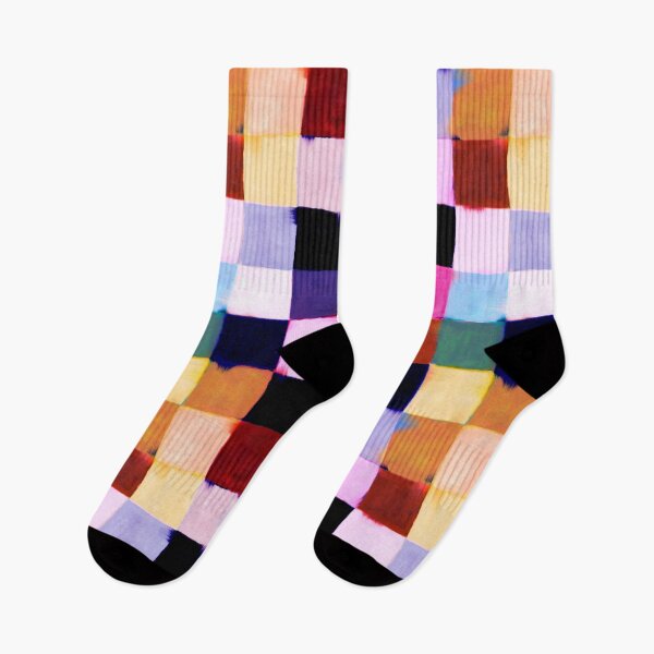 Item preview, Painted patchwork checks in bright multi designed and sold by SaryandSaff.