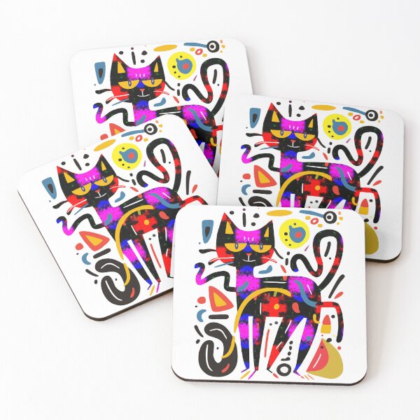 Item preview, Cat Illustrator Art Colorful   designed and sold by Artist300DPI.