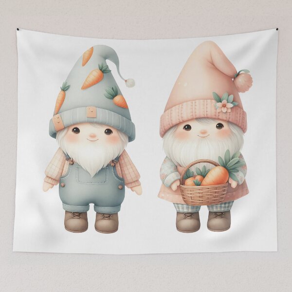 Item preview, A0642 Carrot Harvest Gnome Watercolor Clipart - Adorable Gnome Illustrations with Carrots for Crafting, Design, and DIY Projects designed and sold by angieart68.