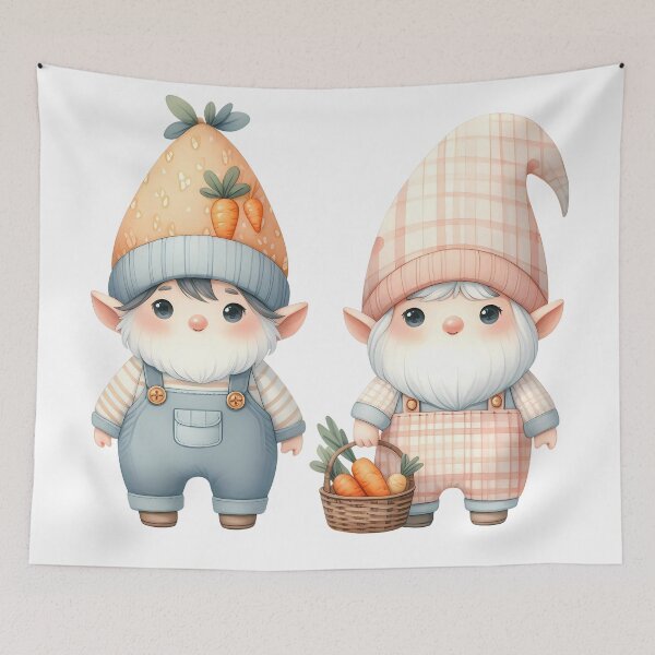 Item preview, A0642 Carrot Harvest Gnome Watercolor Clipart - Adorable Gnome Illustrations with Carrots for Crafting, Design, and DIY Projects designed and sold by angieart68.
