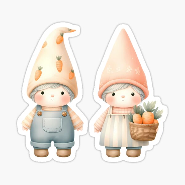 Item preview, A0642 Carrot Harvest Gnome Watercolor Clipart - Adorable Gnome Illustrations with Carrots for Crafting, Design, and DIY Projects designed and sold by angieart68.