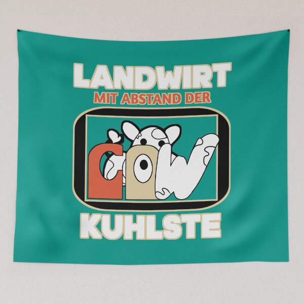 Item preview, cow with farmer saying cow designed and sold by vibeno1.