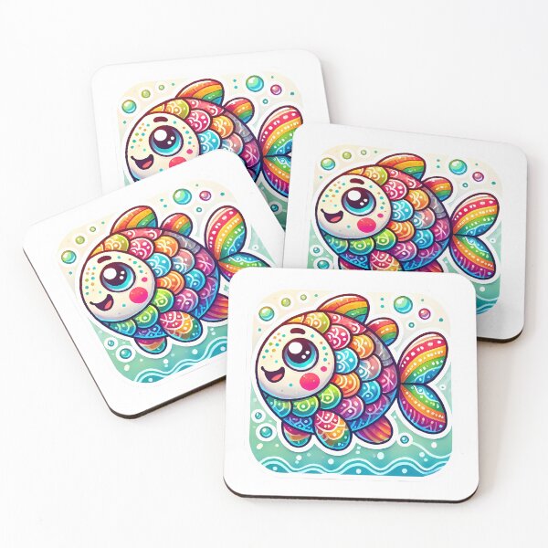 Item preview, Whimsical Rainbow Fish Sticker designed and sold by Peelya.
