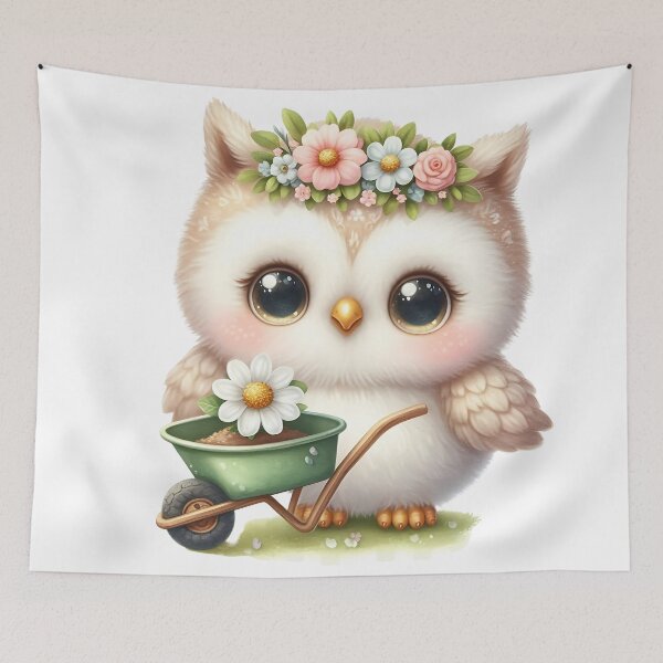 Item preview, A0643 Garden Helper Owl Watercolor Clipart - Adorable Owl Illustrations for Crafting, Gardening, DIY Projects, and Digital Designs designed and sold by angieart68.