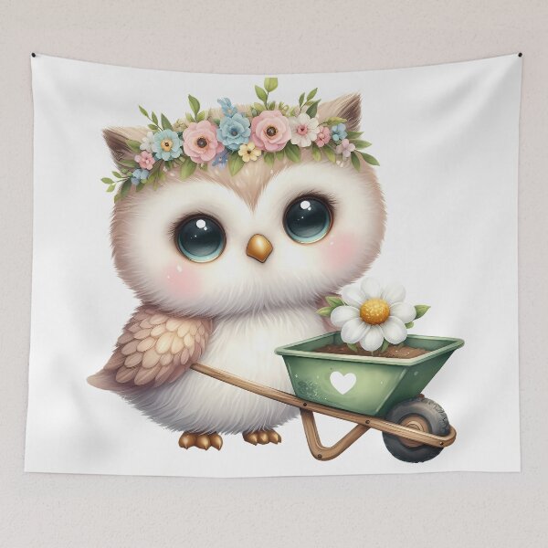 Item preview, A0643 Garden Helper Owl Watercolor Clipart - Adorable Owl Illustrations for Crafting, Gardening, DIY Projects, and Digital Designs designed and sold by angieart68.
