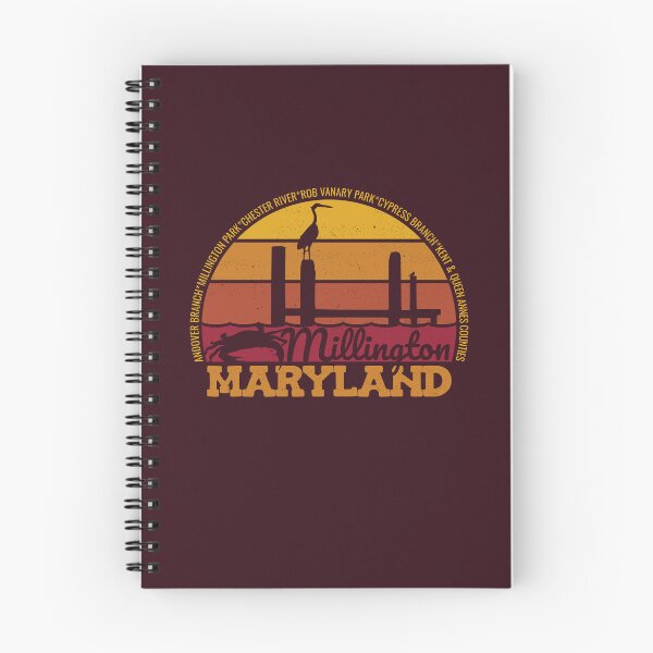 Item preview, Millington Maryland Sunset Retro Local Pride Logo designed and sold by CRHPOD20.