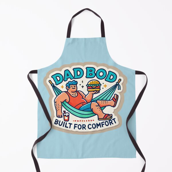 Item preview, Dad Bod Sticker - Built for Comfort | Funny Relaxed Cartoon Design designed and sold by thejaspyart.