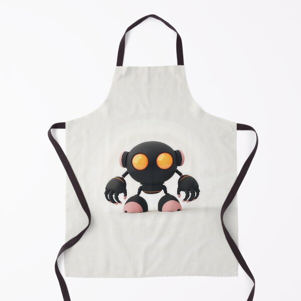Item preview, Cute Black Robot With Glowing Eyes Illustration designed and sold by GoldenTealArts.