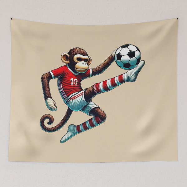 Item preview, Sock Monkey Soccer  designed and sold by Myra365Art.