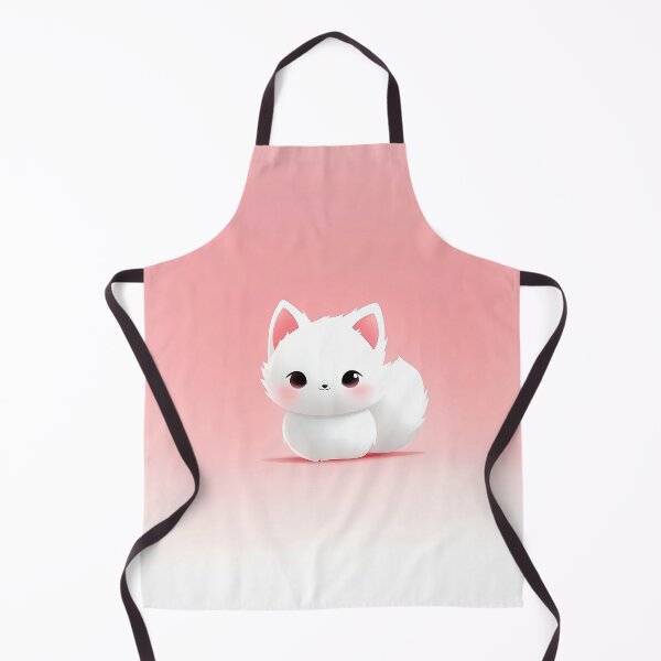 Item preview, Cute White Fox Illustration on Pink Background designed and sold by GoldenTealArts.