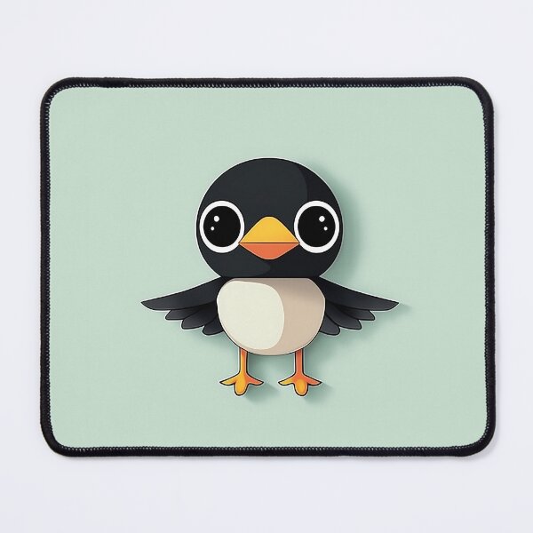 Item preview, Adorable Bird Illustration on Green Background designed and sold by GoldenTealArts.