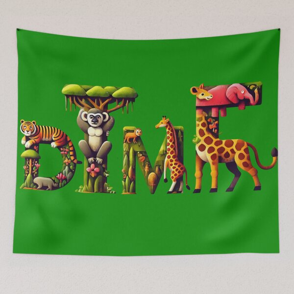 Item preview, DTMF Jungle Wildlife Typography Design - Vibrant Nature Art designed and sold by Kts20.
