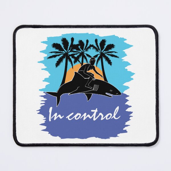Item preview, Surfer Riding Shark shows he is In Control.  designed and sold by Digi-pics.