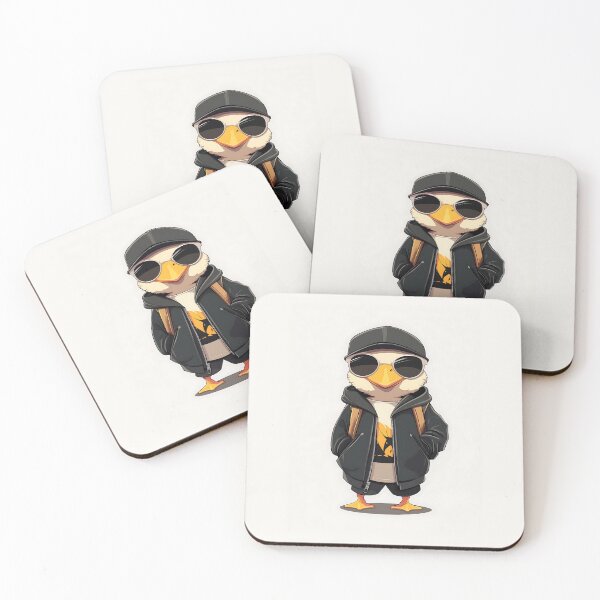 Item preview, Cool Cartoon Duck in Streetwear Style designed and sold by GoldenTealArts.