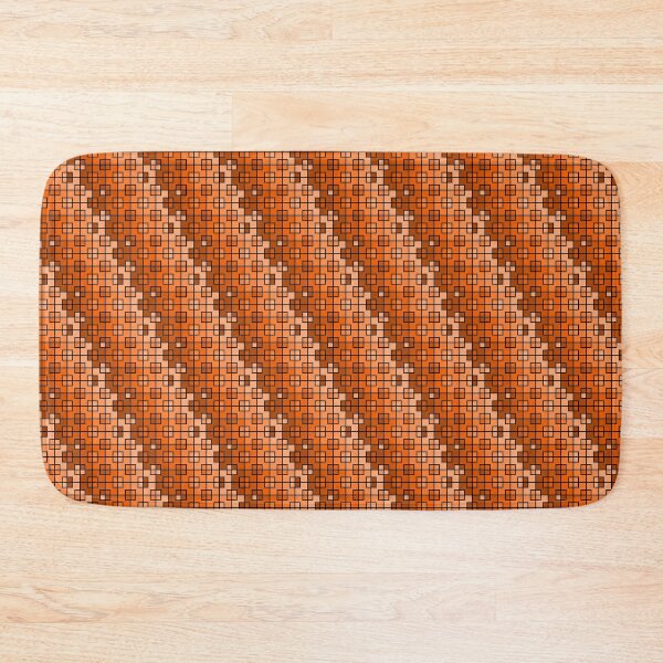 Item preview, Orange 8-Bit Squares designed and sold by Lindsey Popejoy.