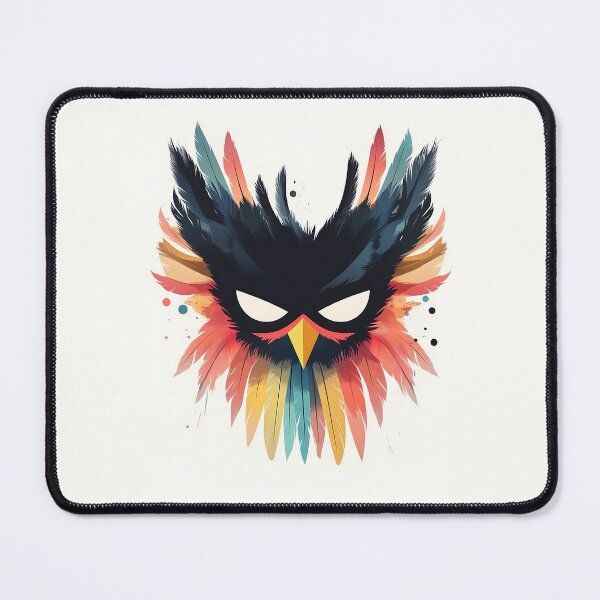 Item preview, Colorful Owl Mask Vector Illustration Design designed and sold by GoldenTealArts.