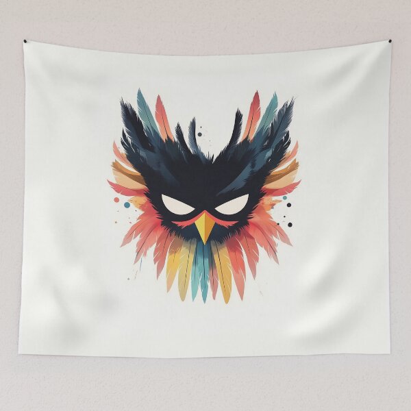 Item preview, Colorful Owl Mask Vector Illustration Design designed and sold by GoldenTealArts.