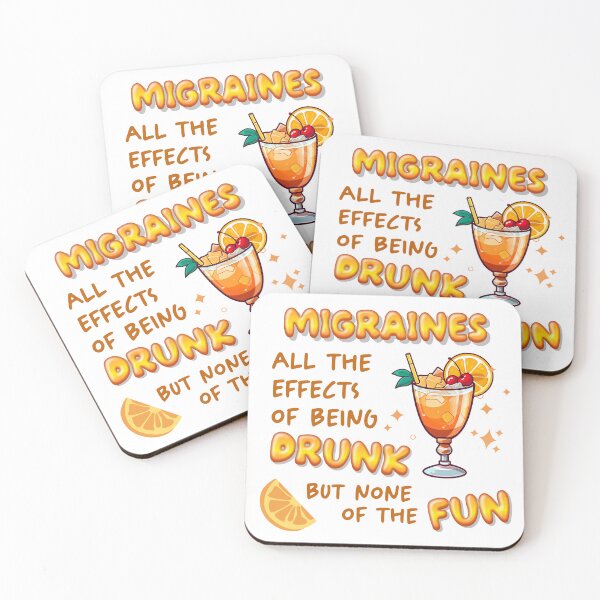 Item preview, Migraines and Drinking designed and sold by ThisNThatCrafts.