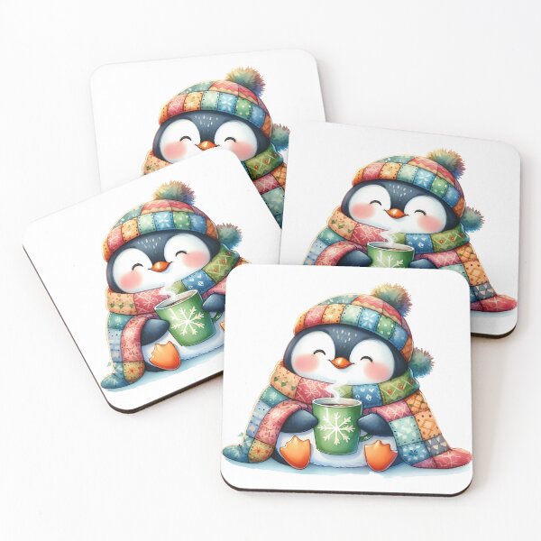 Item preview, A0645 Cozy Penguin Watercolor Clipart - Adorable Winter Penguin Illustrations for Crafting, Holidays, DIY Projects, and Digital Art designed and sold by angieart68.