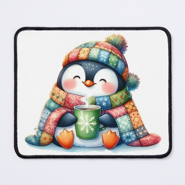 Item preview, A0645 Cozy Penguin Watercolor Clipart - Adorable Winter Penguin Illustrations for Crafting, Holidays, DIY Projects, and Digital Art designed and sold by angieart68.