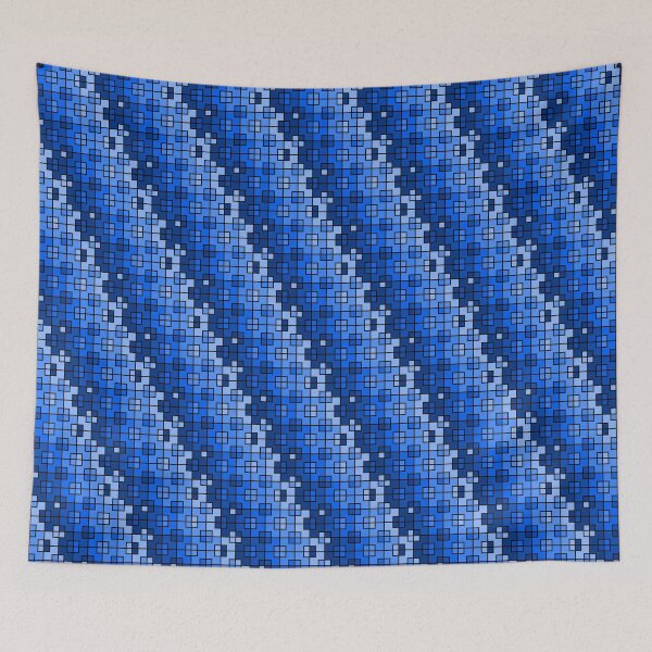 Item preview, Blue 8-Bit Squares designed and sold by Lindsey Popejoy.
