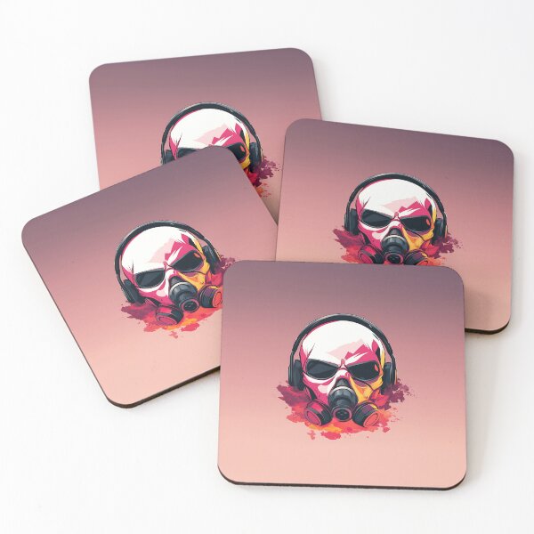 Item preview, Skull Headphones Gas Mask Logo Design designed and sold by GoldenTealArts.