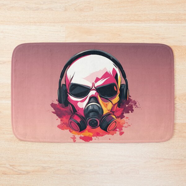 Item preview, Skull Headphones Gas Mask Logo Design designed and sold by GoldenTealArts.