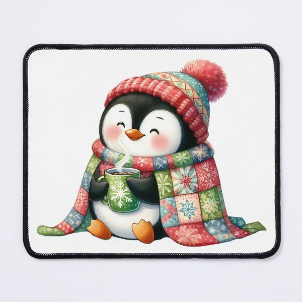 Item preview, A0645 Cozy Penguin Watercolor Clipart - Adorable Winter Penguin Illustrations for Crafting, Holidays, DIY Projects, and Digital Art designed and sold by angieart68.