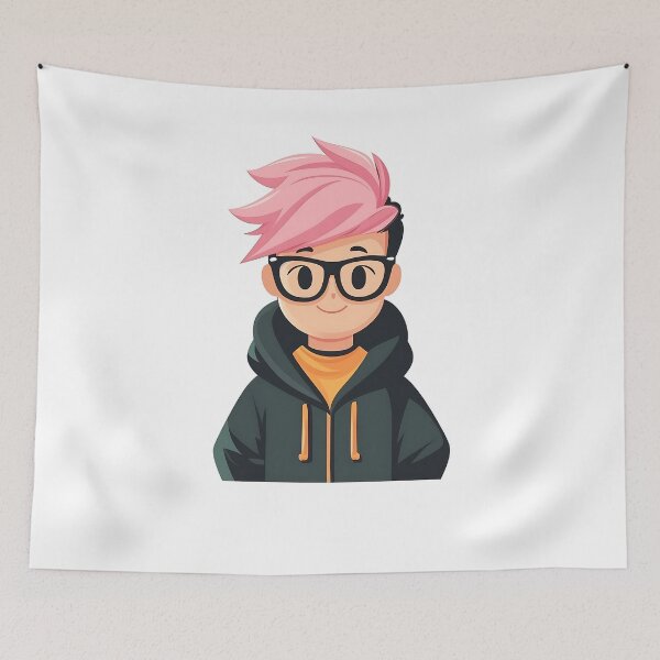 Item preview, Pink-Haired Person Avatar Vector Illustration designed and sold by GoldenTealArts.