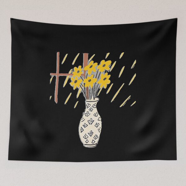Item preview, Daffodils in a Delft Blue Vase – Whimsical Hand-Drawn Artwork designed and sold by Michael van der Hoorn.