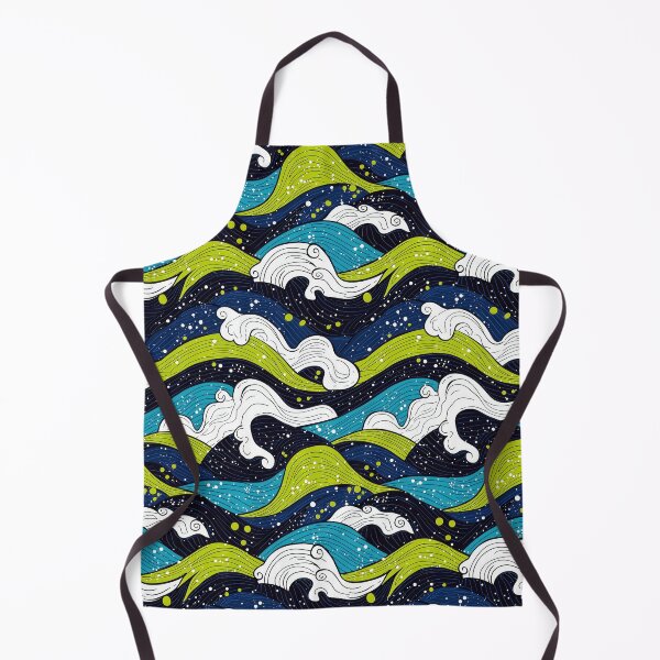 Item preview, Abstract ocean waves with dynamic blue forms designed and sold by Piotrek0001.