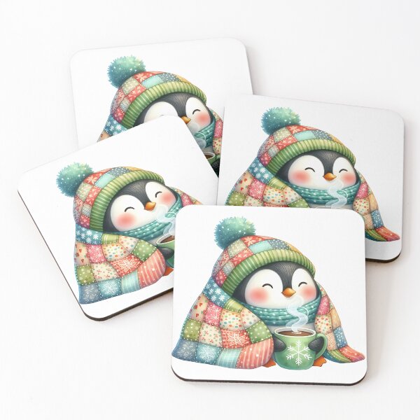 Item preview, A0645 Cozy Penguin Watercolor Clipart - Adorable Winter Penguin Illustrations for Crafting, Holidays, DIY Projects, and Digital Art designed and sold by angieart68.