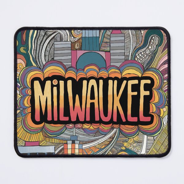 Item preview, Milwaukee City Vintage Whimsical Retro Typography Art designed and sold by Witty Shirts.