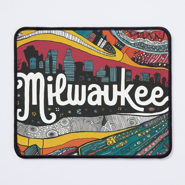 Item preview, Milwaukee City Vintage Whimsical Retro Typography Art designed and sold by Witty Shirts.