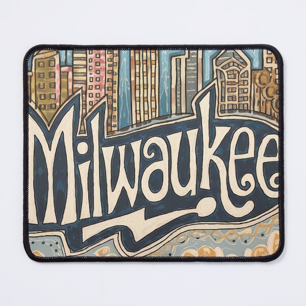 Item preview, Milwaukee City Vintage Whimsical Retro Typography Art designed and sold by Witty Shirts.