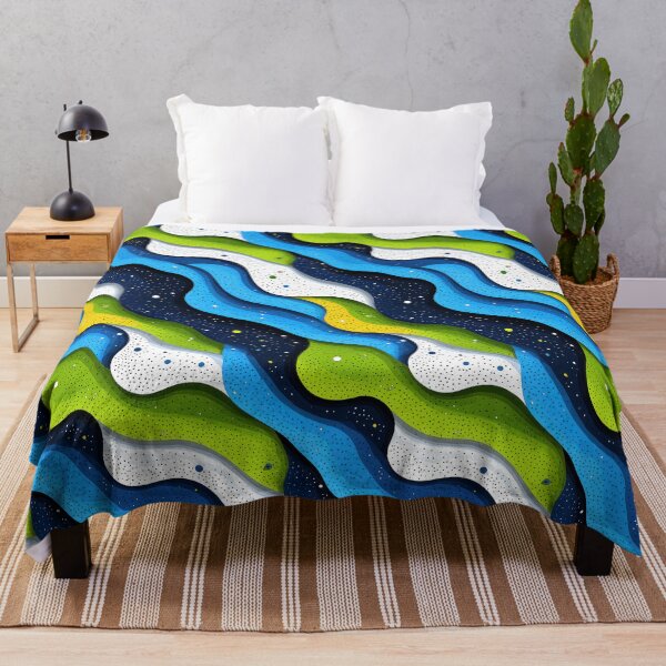 Item preview, Fluid wave patterns and textured blue accents designed and sold by Piotrek0001.